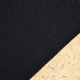 jacquard de laine vierge chevron noir et marine