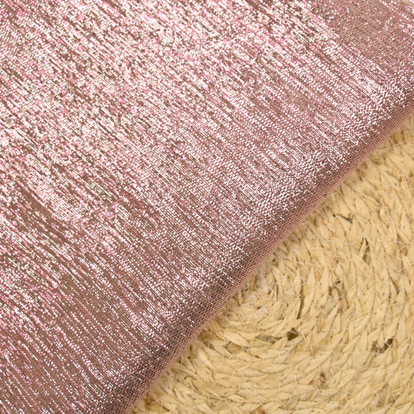 Lamé de soie rose flamingo