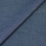 Chambray de polycoton rayures irisées bleu foncé