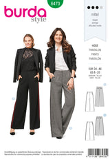 Burda boss n ° 6470: Straight legs pants