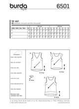 Burda boss n ° 6501: simple top