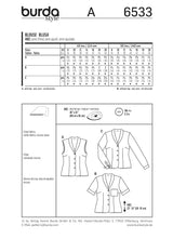 Burda boss n ° 6533: collar with collar shawl