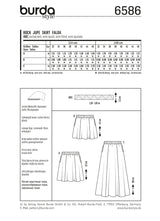 Patron n ° 6586 BURDA: mini to maxi skirt