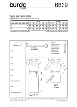 Patron N°6639 Burda: Robe bénitier