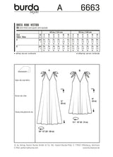 Jefe N ° 6663 Burda: Vestido de verano