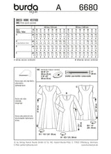 Patron n ° 6680 Burda Style: Dress