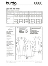Patron n ° 6680 Burda Style: Dress
