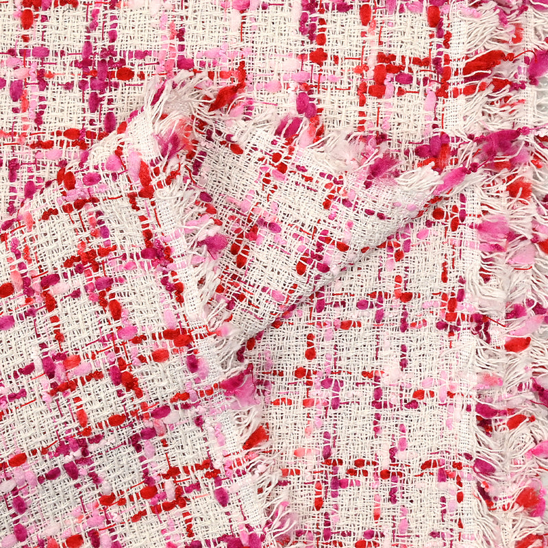 Rose Capucine Polyester Tweed