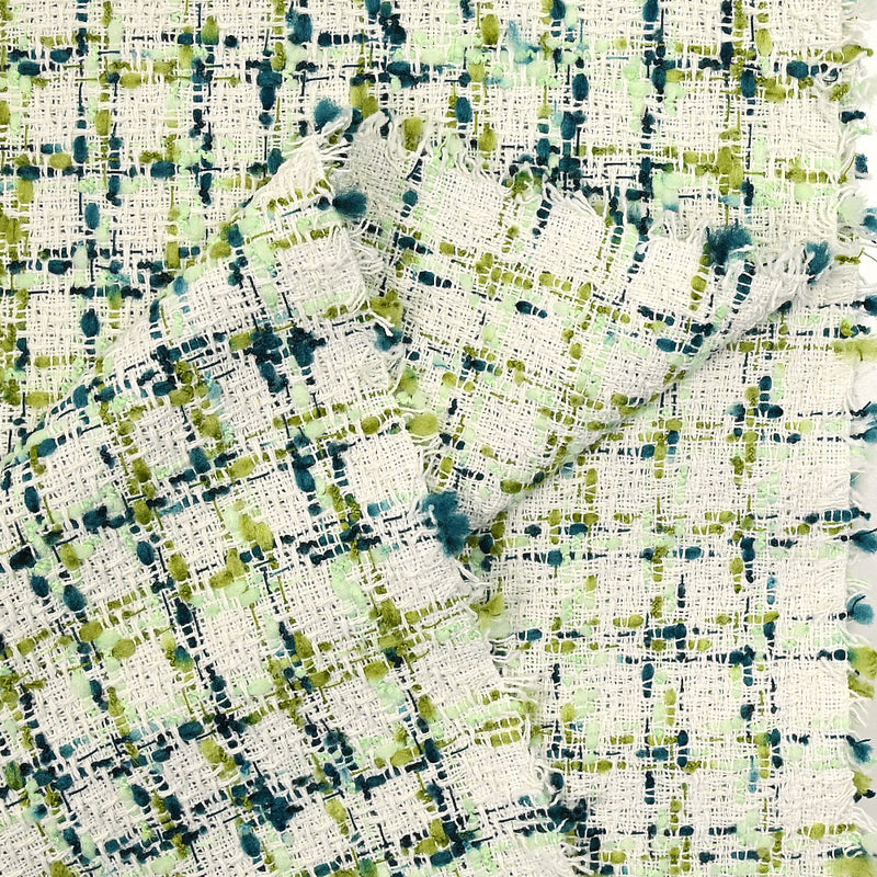 Tweed de polyester Capucine vert