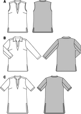 Patron n ° 6809: Blouse, t -collar tunic