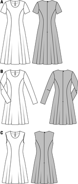 Patron n ° 6821: Curved dress