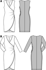 Patron n°6829 : Robe moulante effet drapé