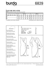 Patron n°6829 : Robe moulante effet drapé