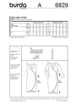 Patron n°6829 : Robe moulante effet drapé