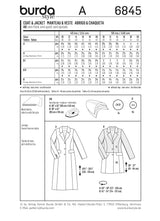 Patron n ° 6845: jacket, long coat