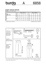 Patron n ° 6856: pants with folds at the waist