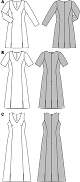 Patron n ° 6894: V -neck dress