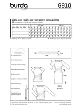 Patron n ° 6910: T-shirt and dress