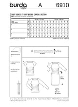 Patron n ° 6910: T-shirt and dress