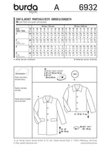 Patron n ° 6932: Manteau and jacket for men