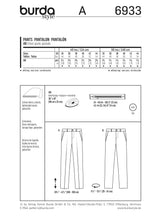Patron n ° 6933: men's pants