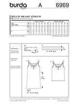 Patrón N ° 6969: Vestido y alto