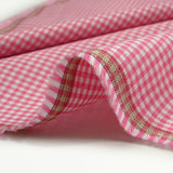 Cotton Vichy 2 mm pink and white