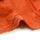 Cotton velvet and viscose mid-length orange spotted effect