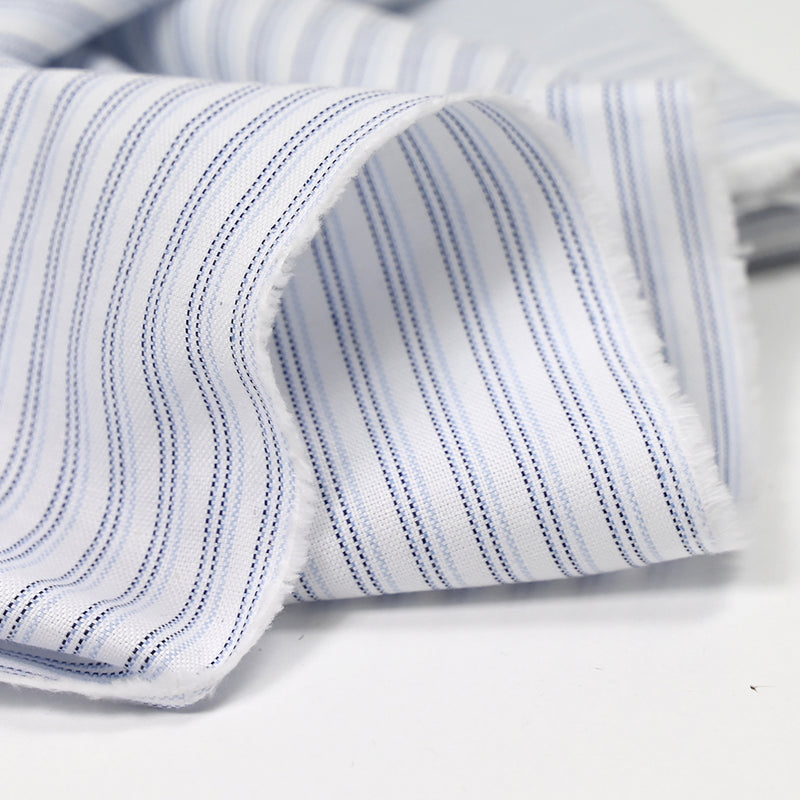 Striped Cotton Natted Blue White background