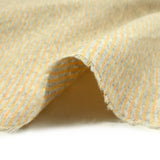 Camiseta de algodón a rayas amarillas y gris enlatado