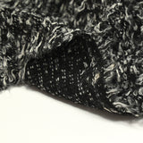 Maille bouclette polyester noir et blanc