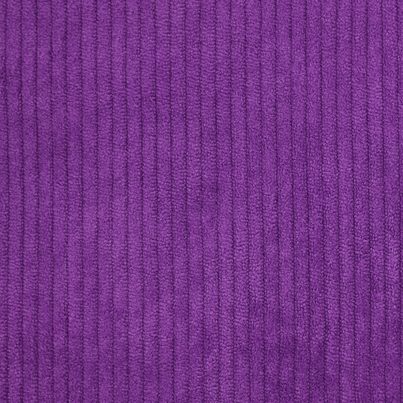 Velours polyester côtelé violet