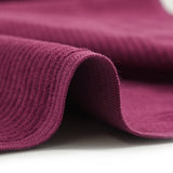 Magenta ribbed polyester velvet