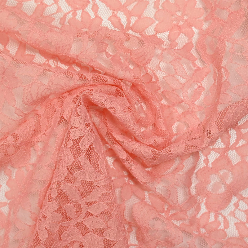 Dentelle polyester Sandrine rose
