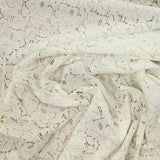 Festoned White Broady Polyester Lace broken