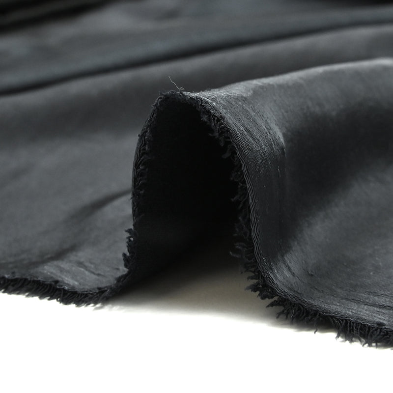 Crepe de satén azul gris oscuro