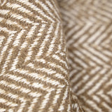 Laine mélangée chevron beige et blanc