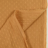 Voile de coton Plumetis crinkle camel