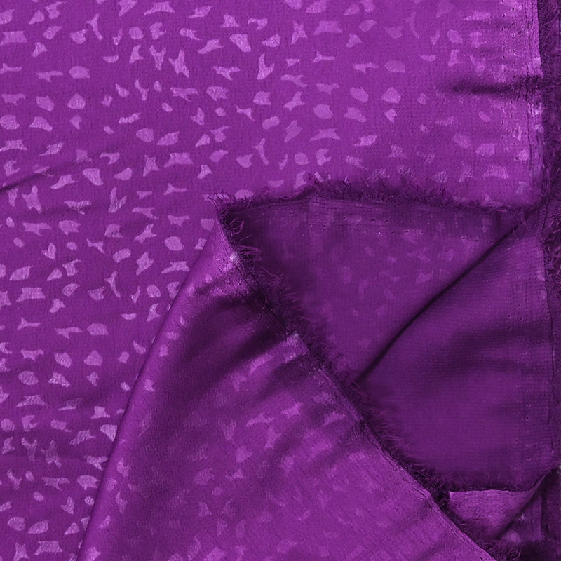 Crêpe satin de polyester Clarisse fond violet