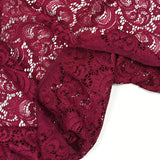 Polyester Flora Lace Baning Wine
