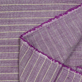 Double gaze rayée lurex doré fond violet