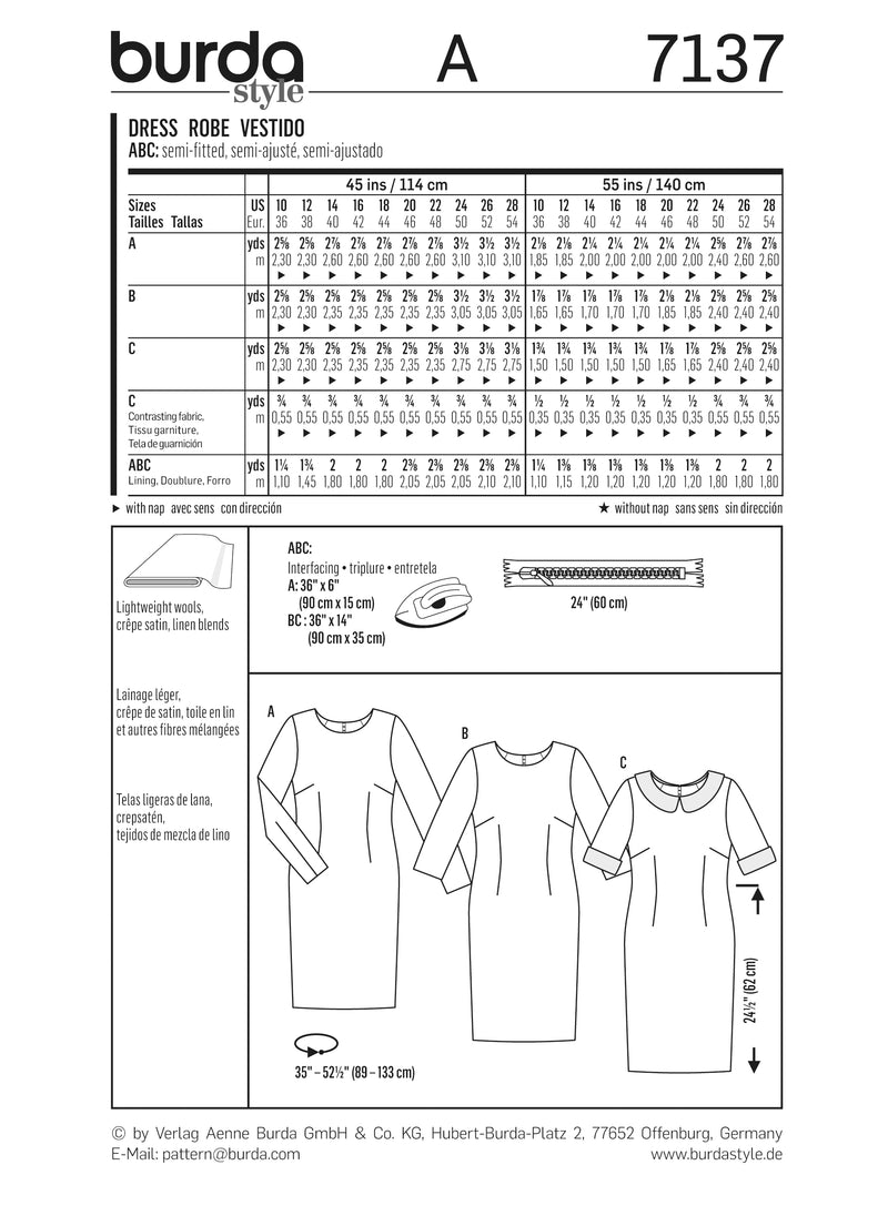 Patron n°7137 : Robe cintrée