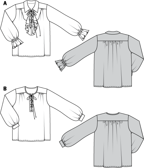 Patron n°7332 : Déguisement Chemise de Pirate
