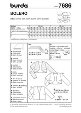 Patrón N ° 7686: Bolero