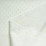 Jacquard en satin de coton élasthanne blanc cassé