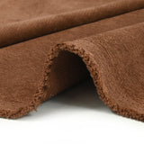 Velours polyester fines côtes marron noisette