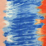 Crépon viscose lurex tie and dye bleu et orange