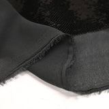 Mousseline à sequins en polyester chocolat