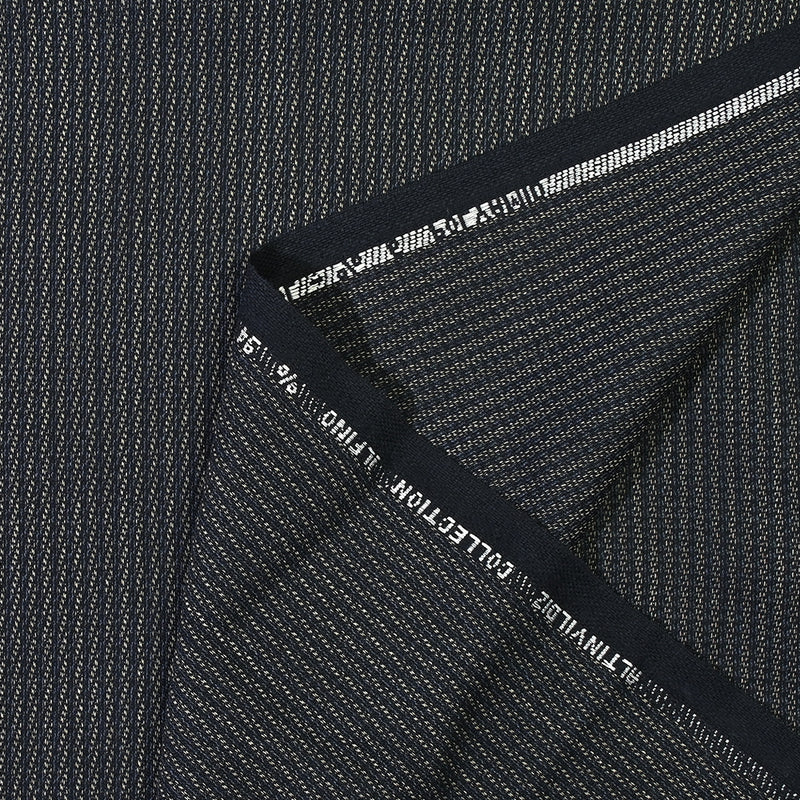 Wool suit mixed fancy stripe black background