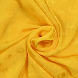 Mousseline polyester crinkle Elfy fond jaune